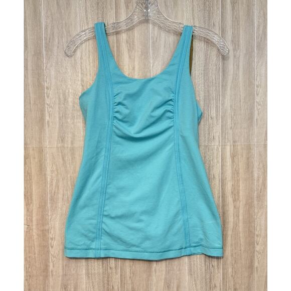 Lululemon Wholehearted Tank Size 4 Blue LFull Length Athletic Yoga Running Gym - Picture 2 of 10